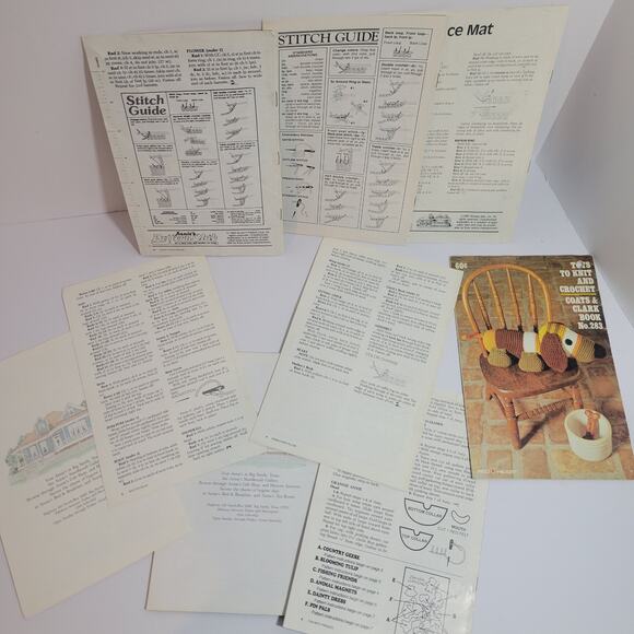 Toys Knick Knacks & Gifts Mixed Lot of Vintage Crochet and Needlecraft Patterns - Picture 6 of 6